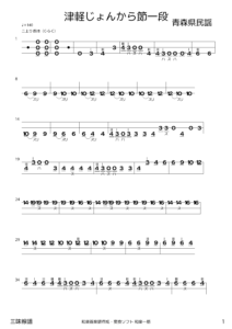 津軽じょんから節一段