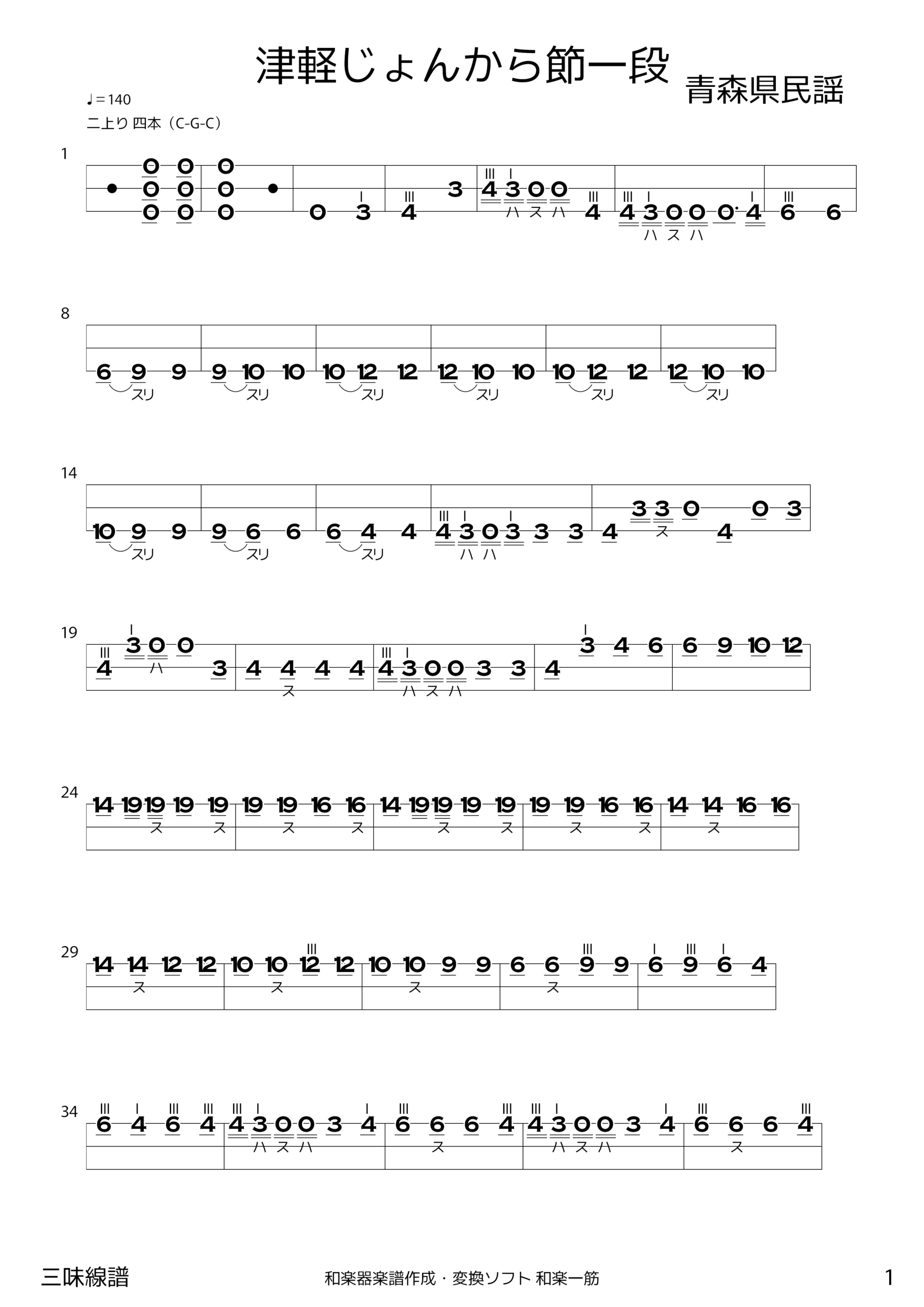 津軽じょんから節一段